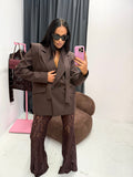Oversize Blazer- Velvet Braun
