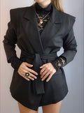 Oversize Blazer Velvet Schwarz