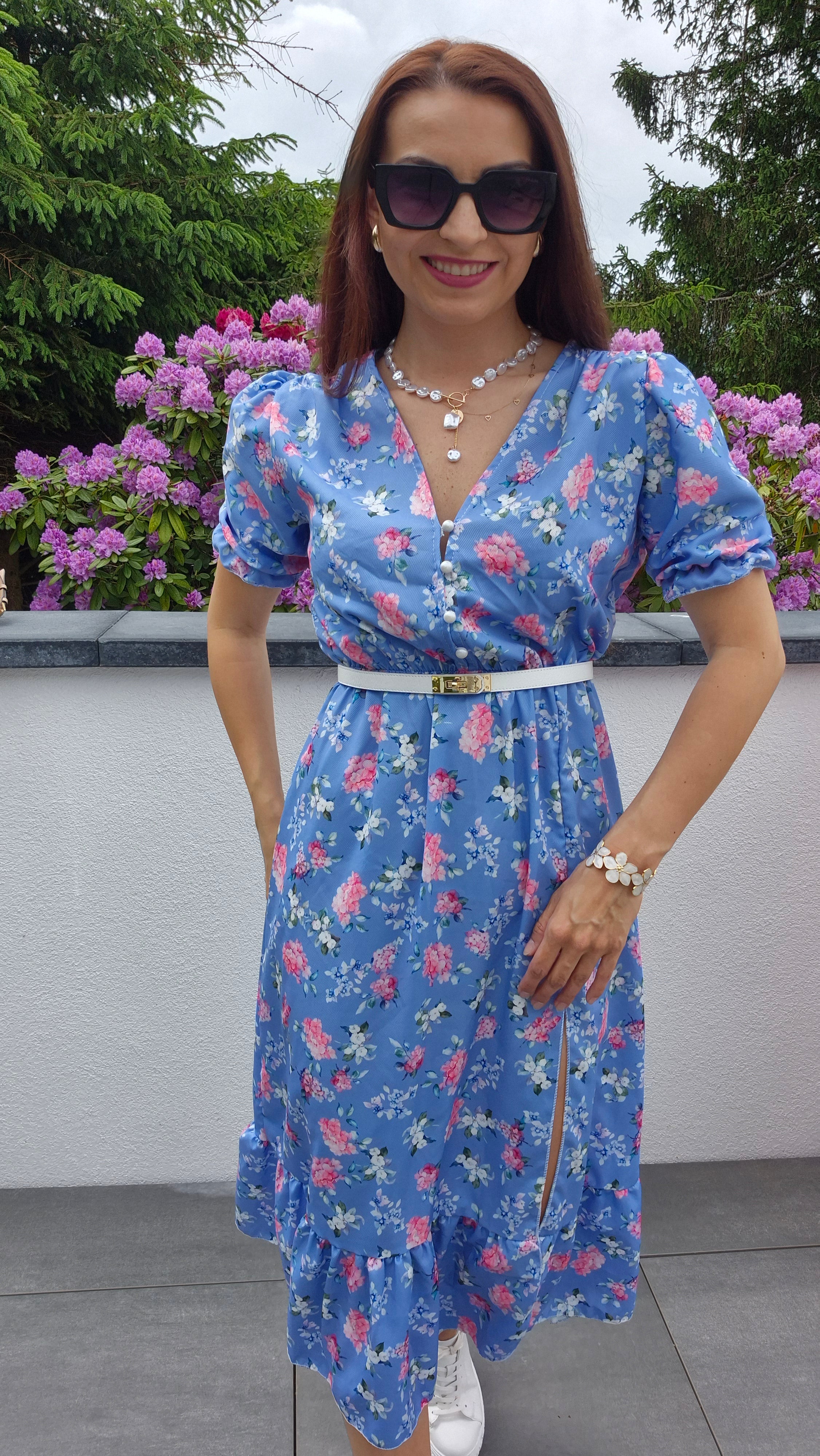 Midikleid Nela Blau
