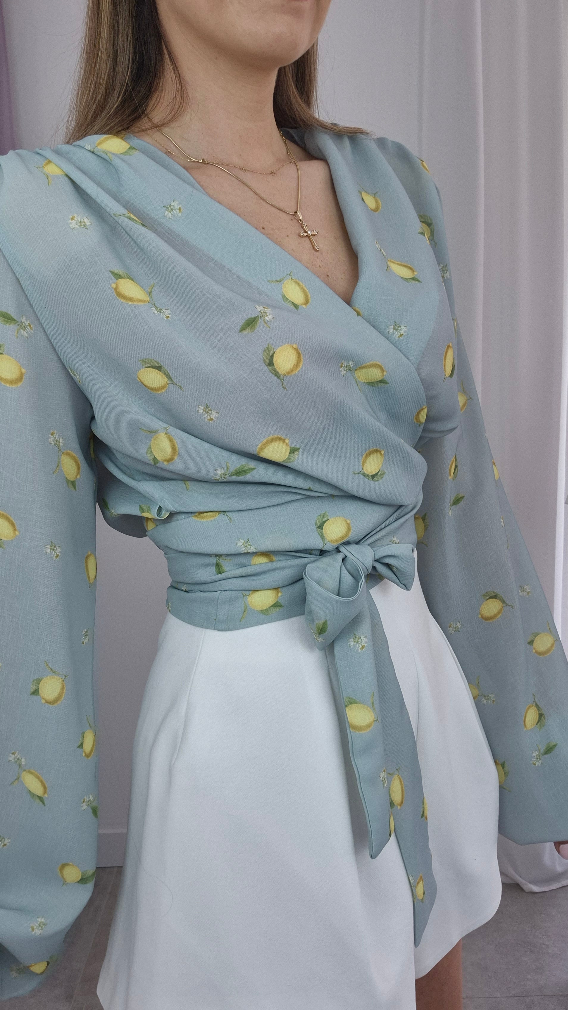 Wickelbluse Citronen