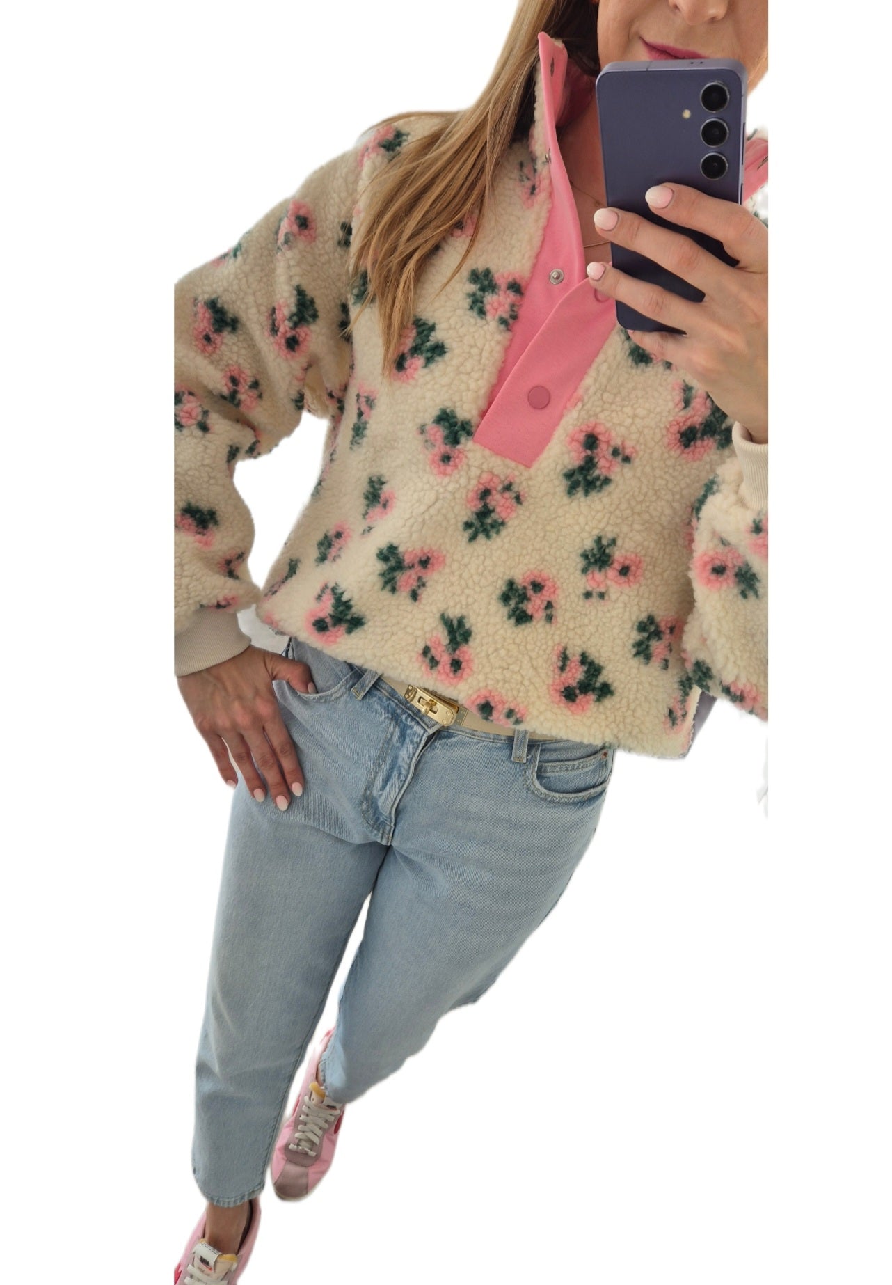 Sweatjacke Blumen