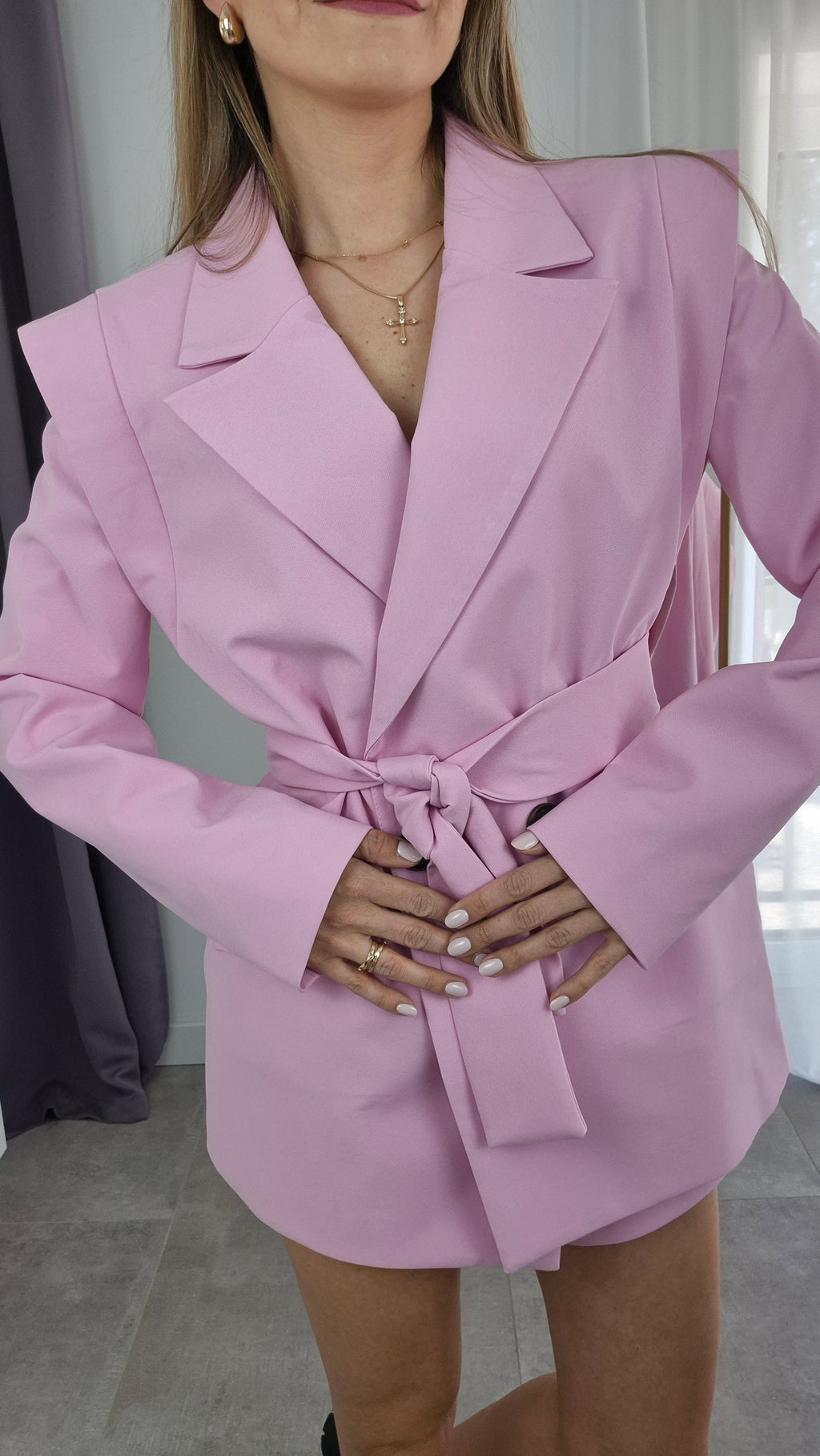Blazer Velvet rosa