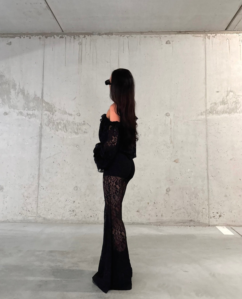 Spitzenhose Schwarz