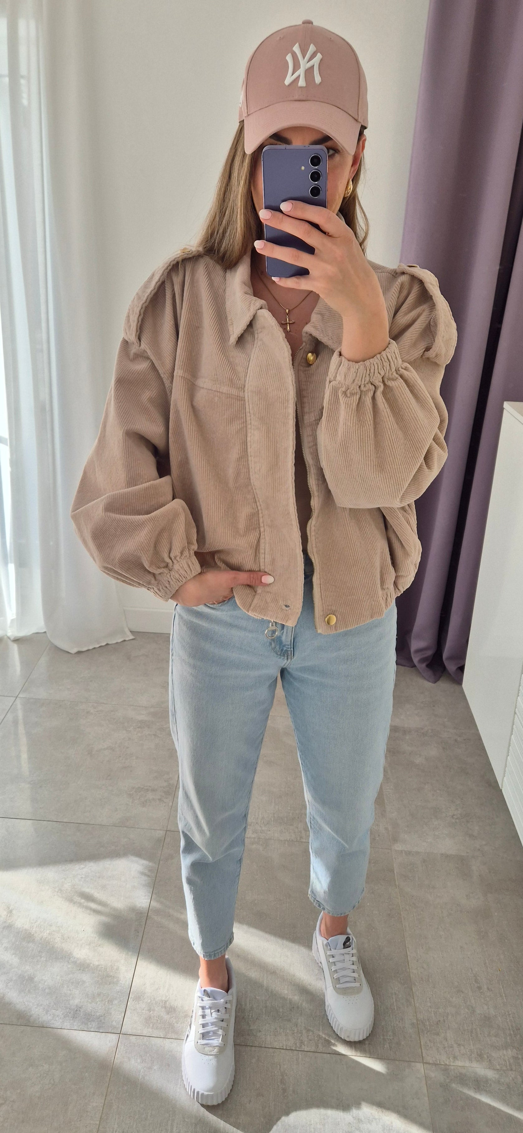 Bomberjacke Beige