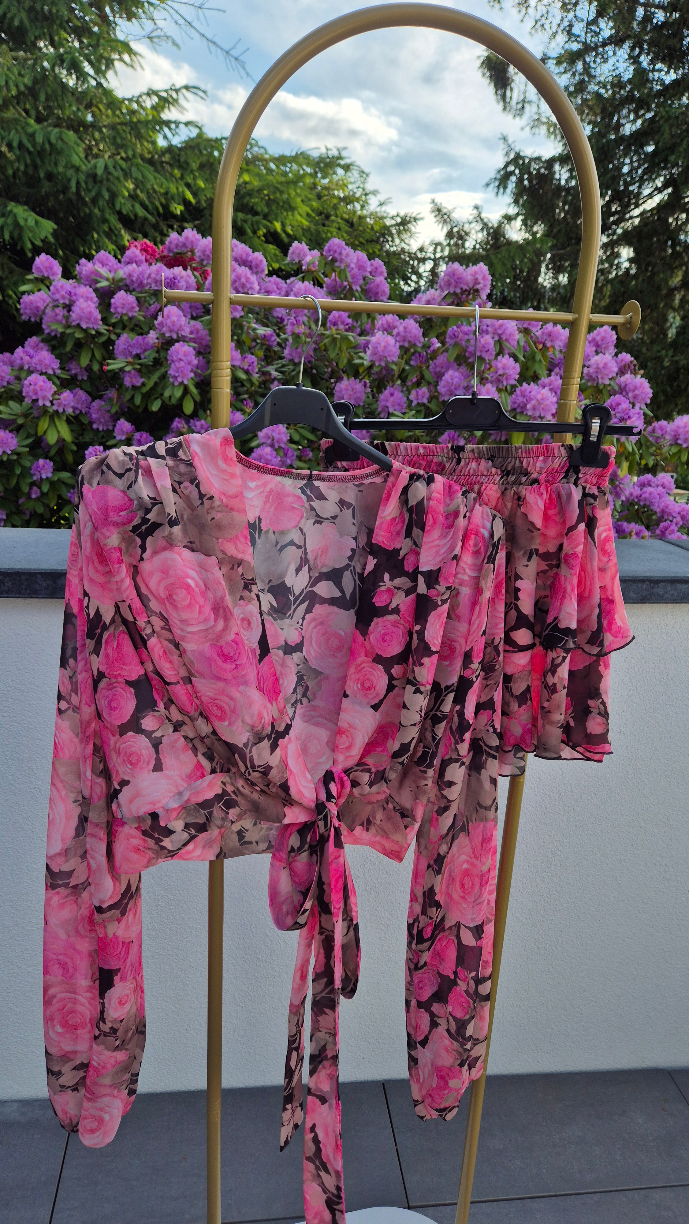 Viskose 2-Teiler-Set Flower