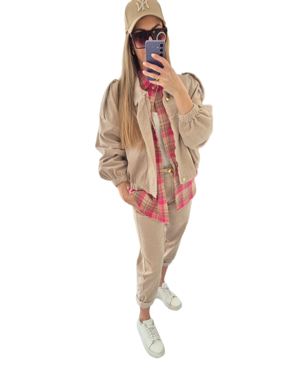 Kordhose Beige