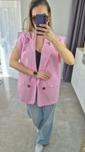 Blazer-Weste Rosa