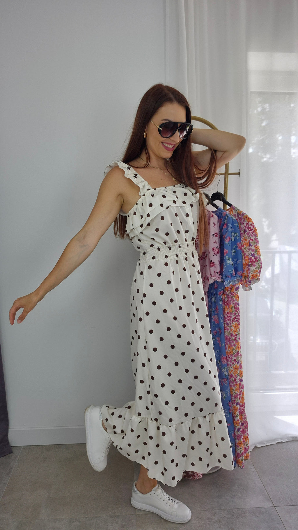 Midi-Maxikleid Bella Polka-Dot