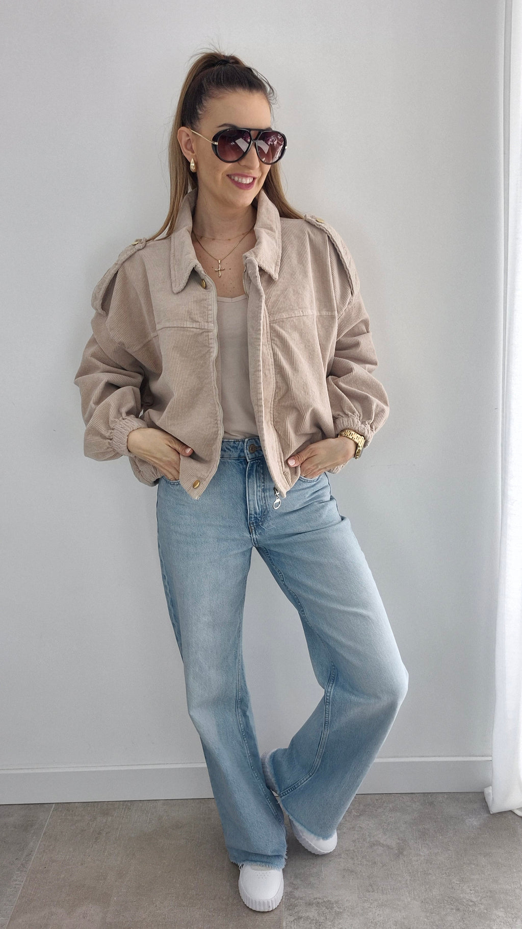 Bomberjacke Beige