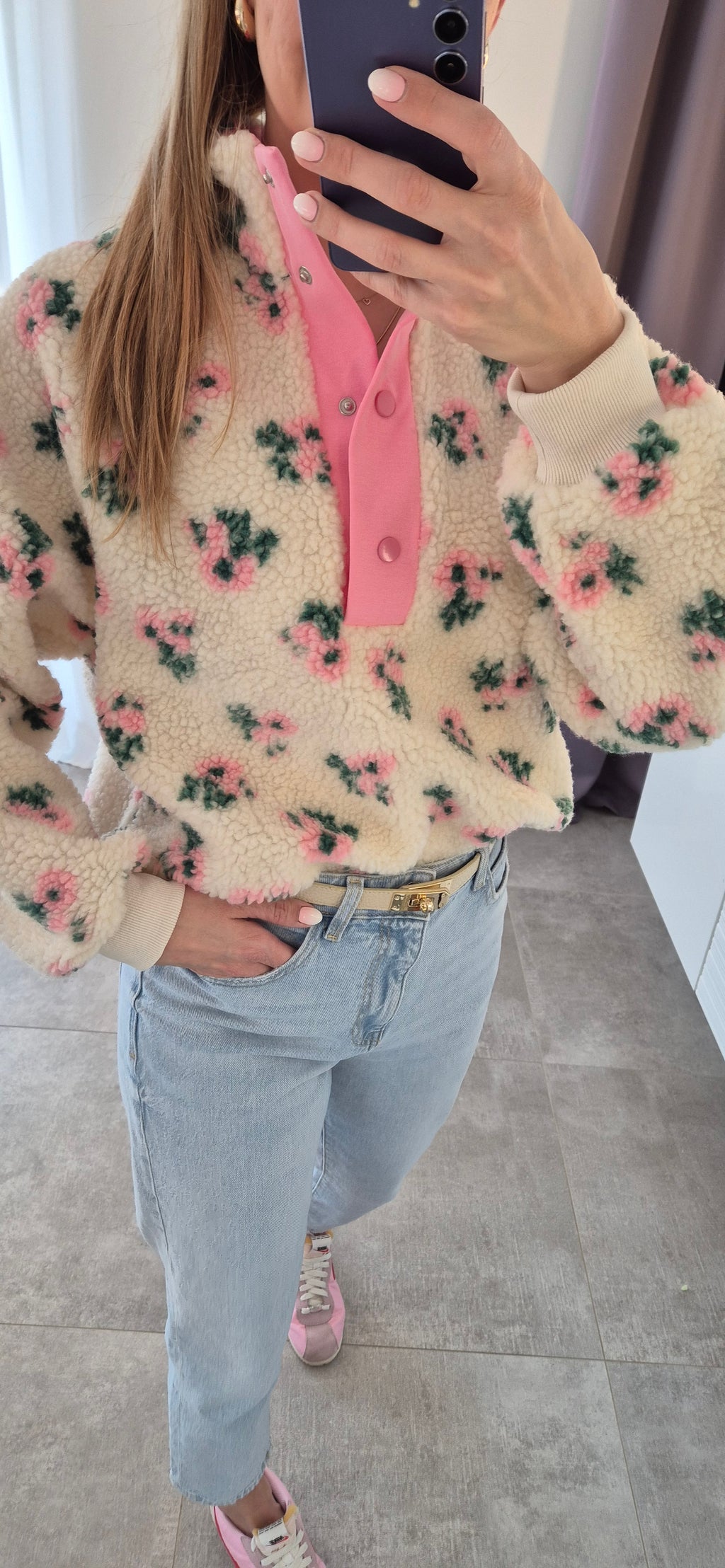 Sweatjacke Blumen