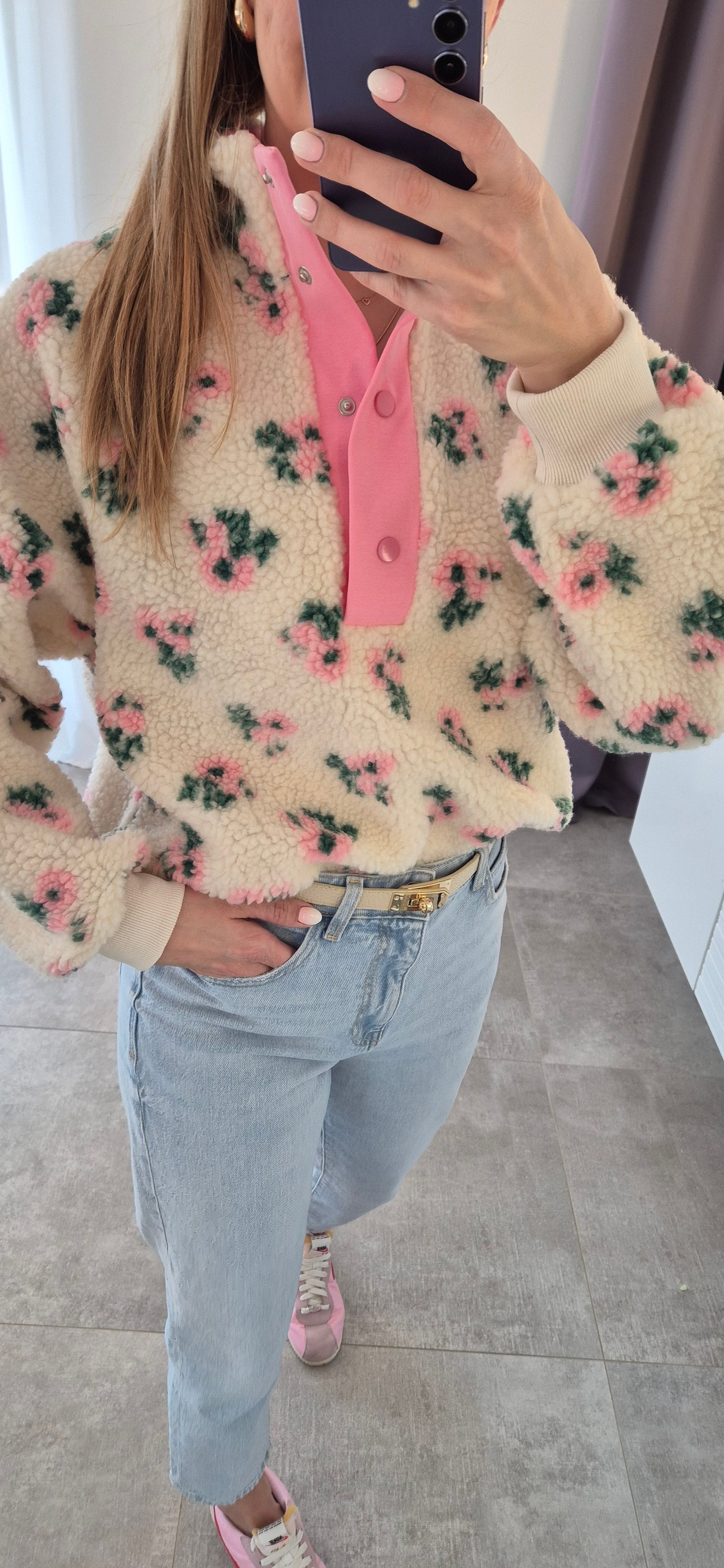 Sweatjacke Blumen
