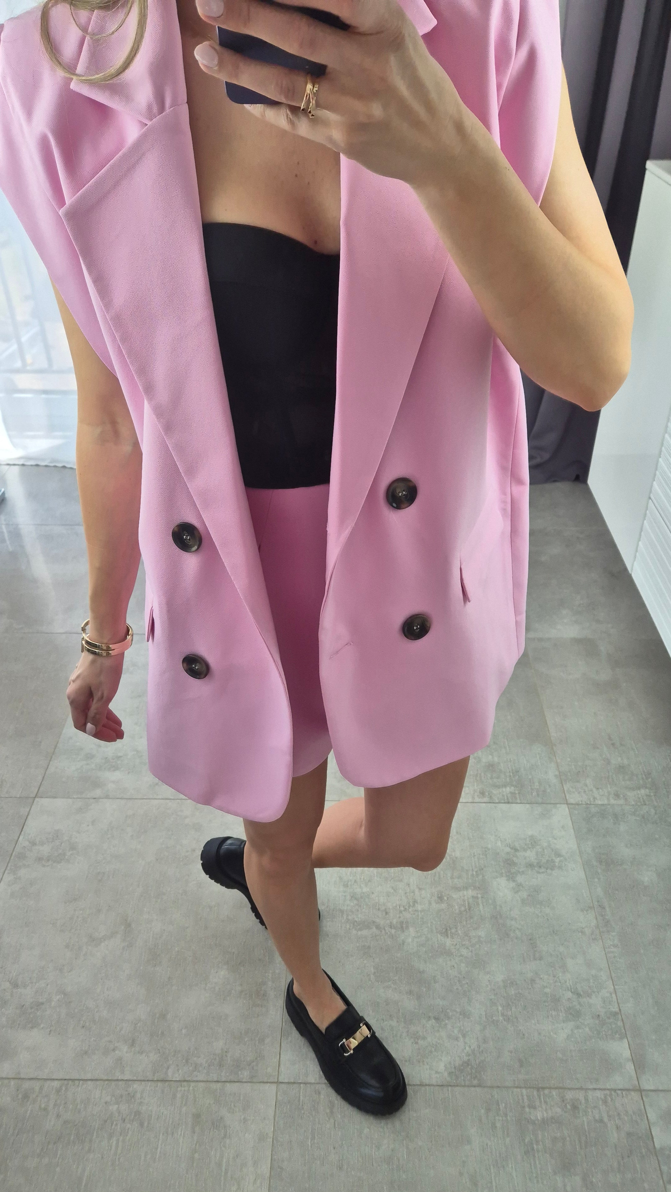 Blazer-Weste Rosa