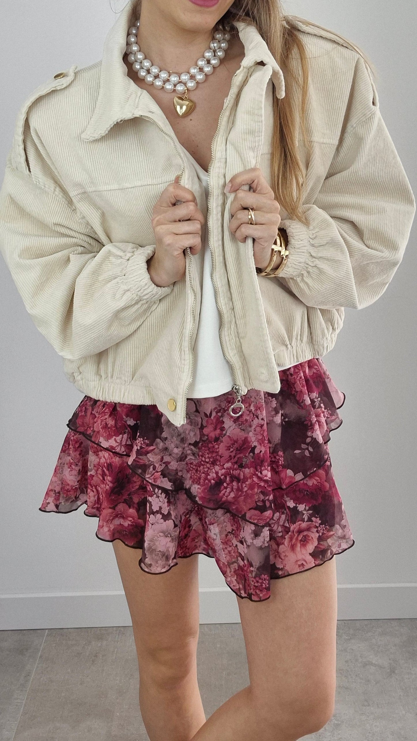 Bomberjacke Hellbeige