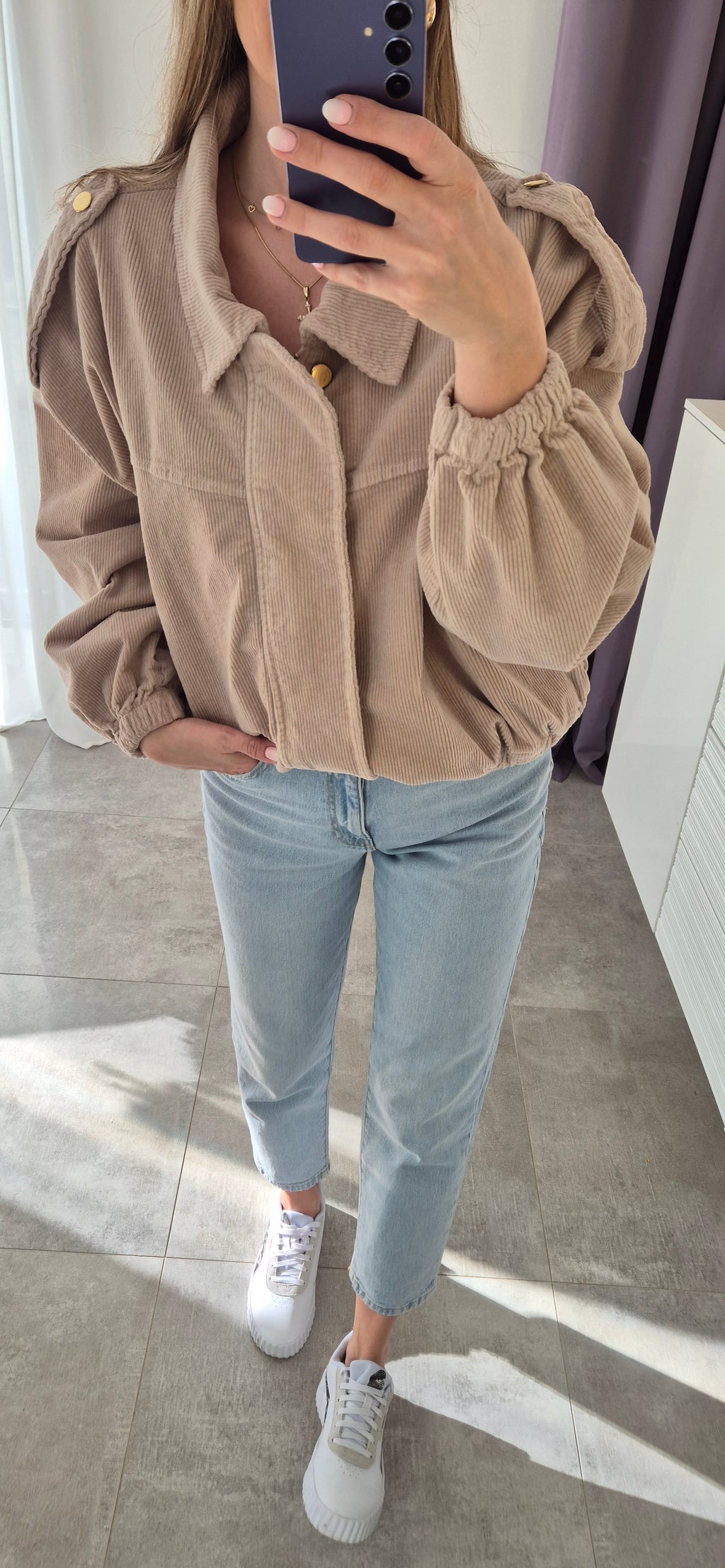Bomberjacke Beige