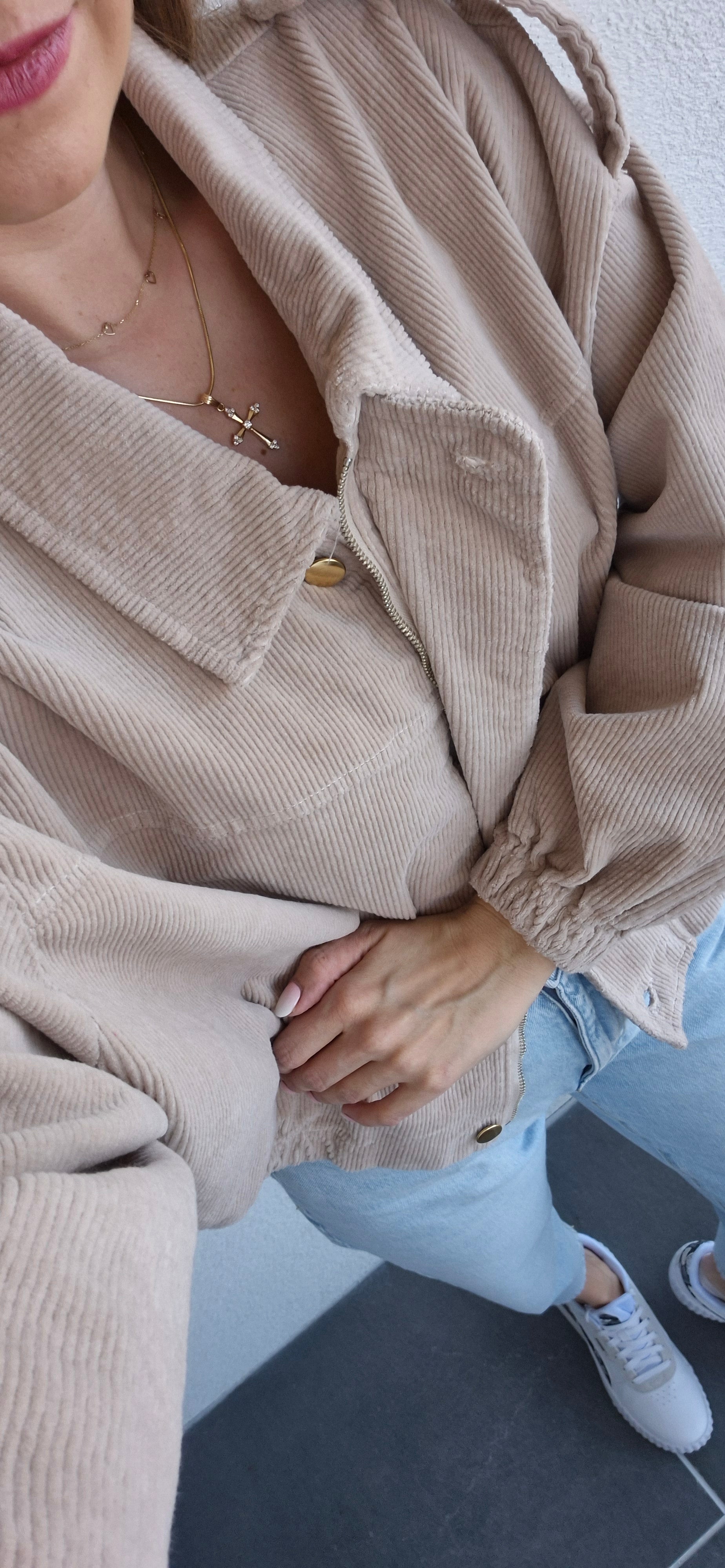 Bomberjacke Beige