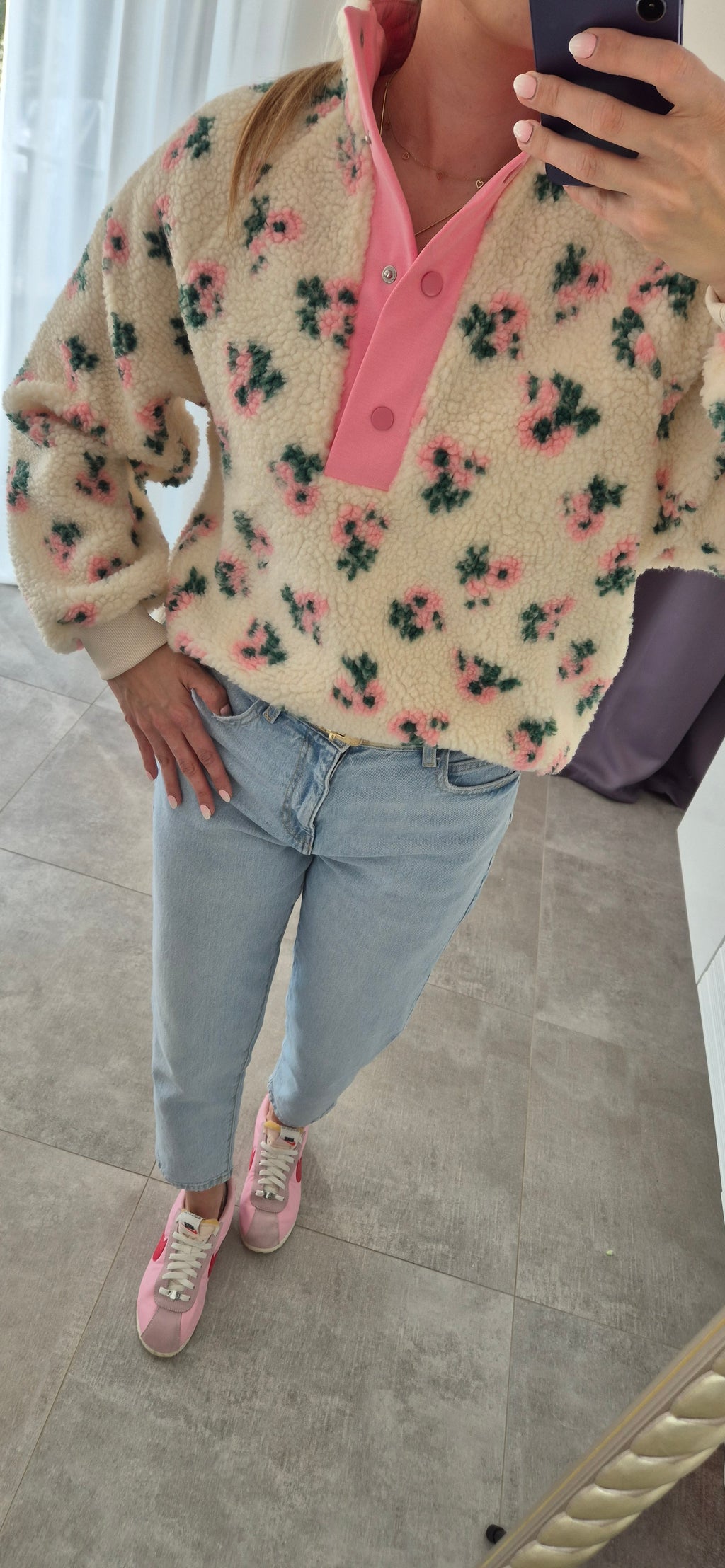 Sweatjacke Blumen