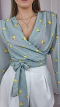 Wickelbluse Citronen