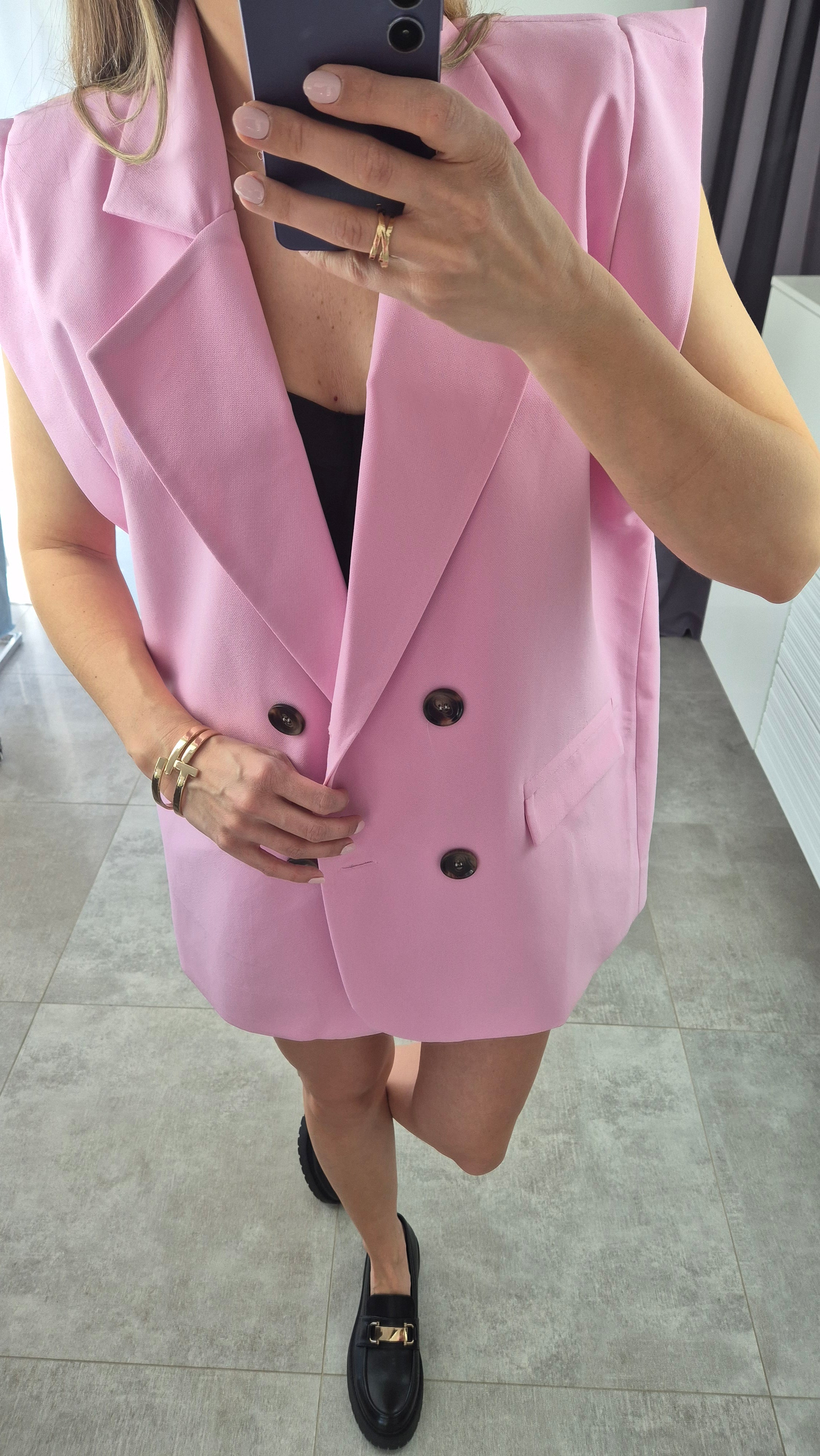 Blazer-Weste Rosa
