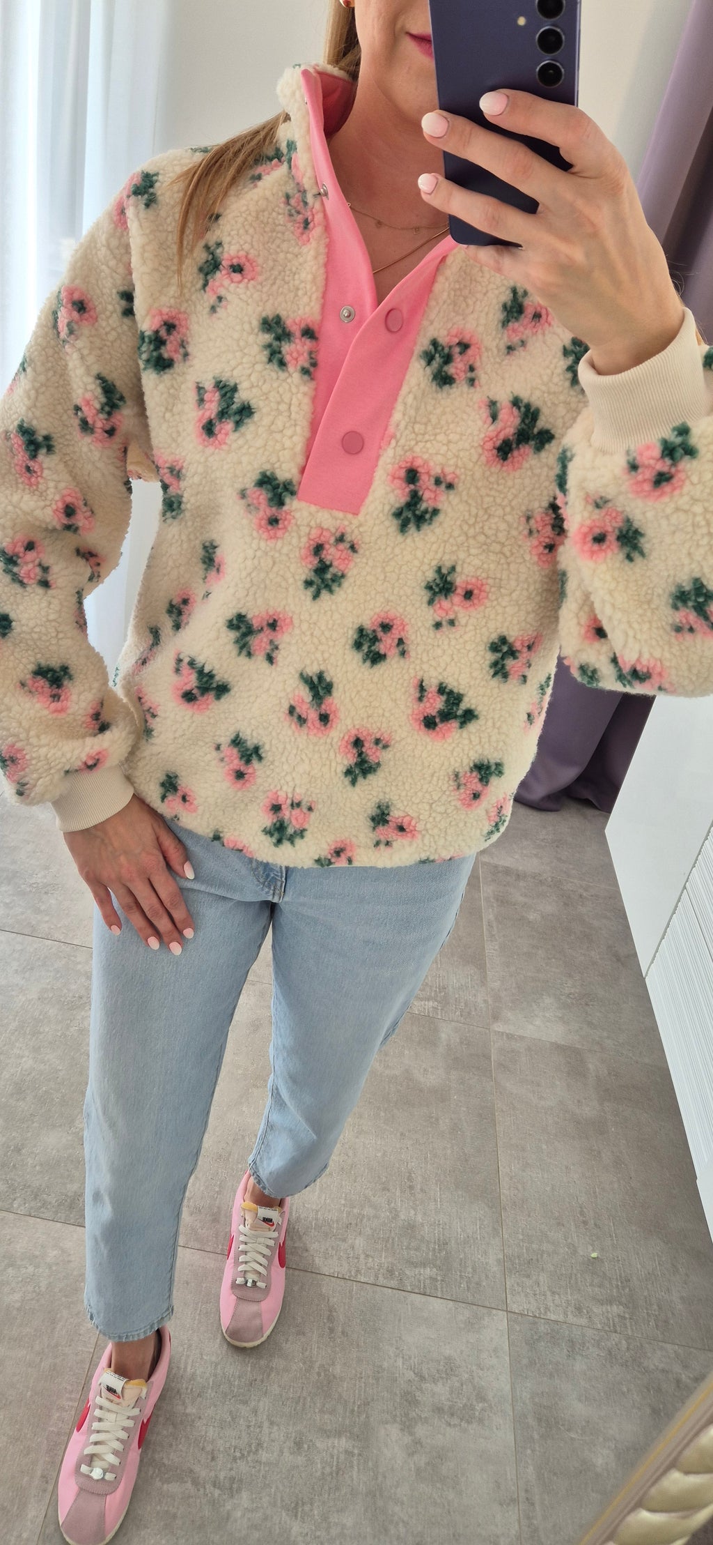 Sweatjacke Blumen