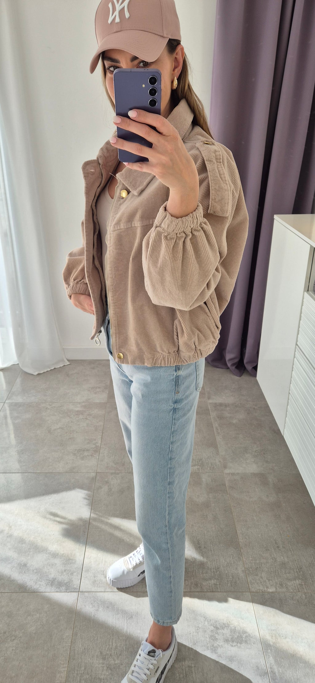 Bomberjacke Beige