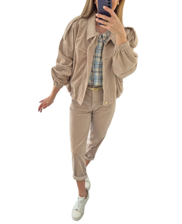 Kordhose Beige