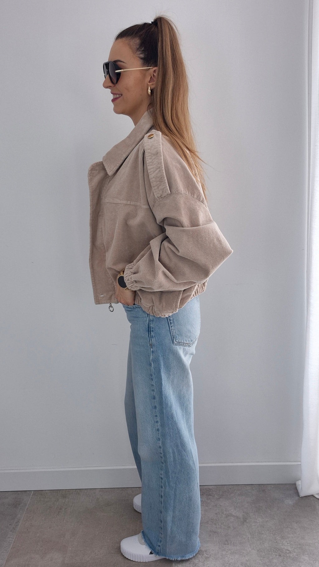 Bomberjacke Beige