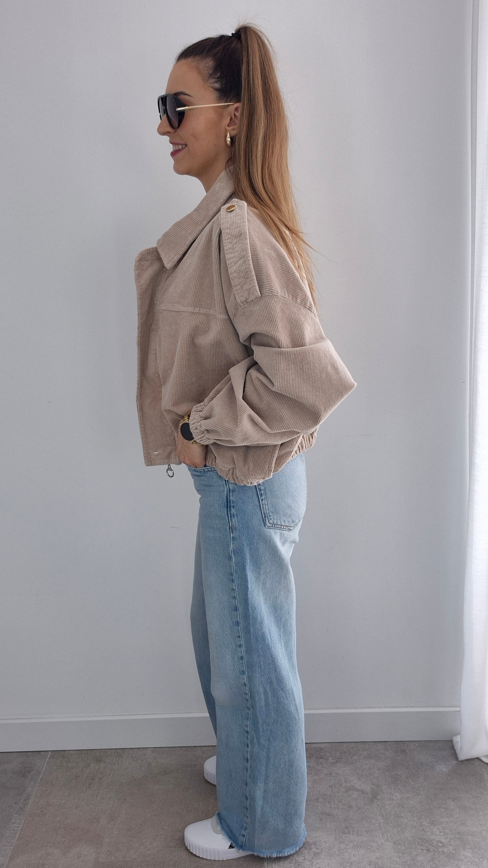 Bomberjacke Beige