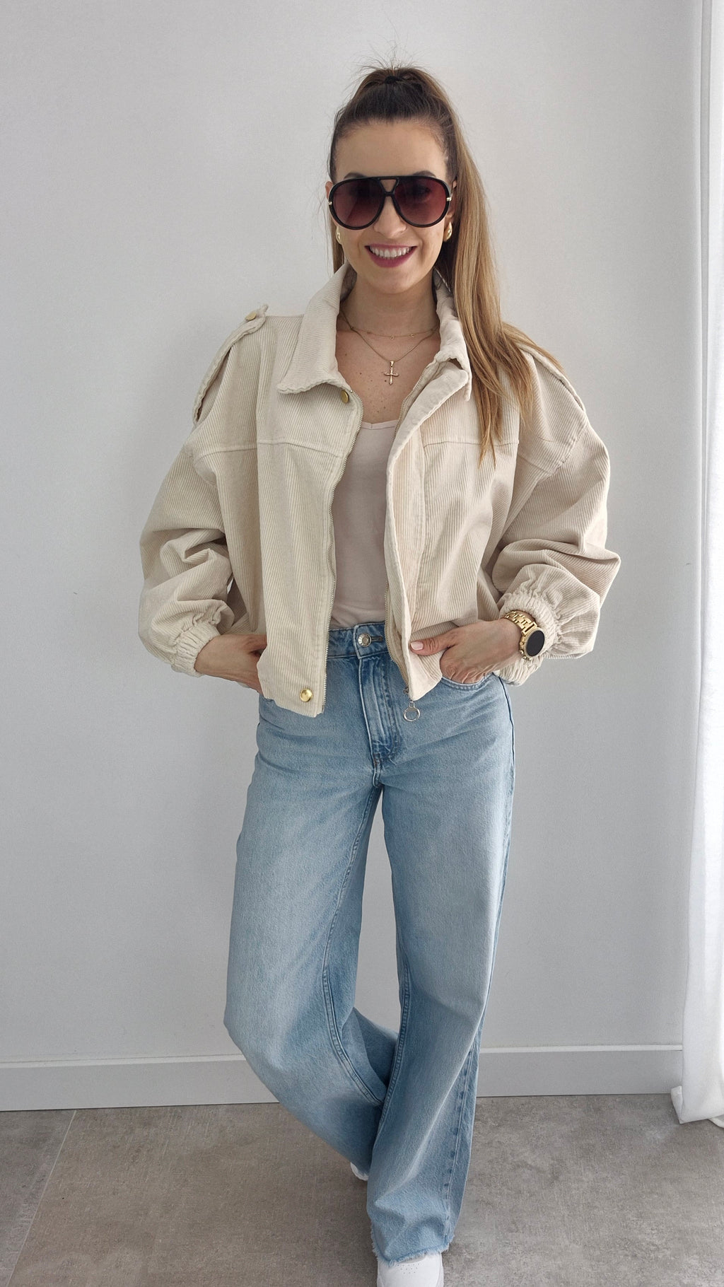 Bomberjacke Hellbeige
