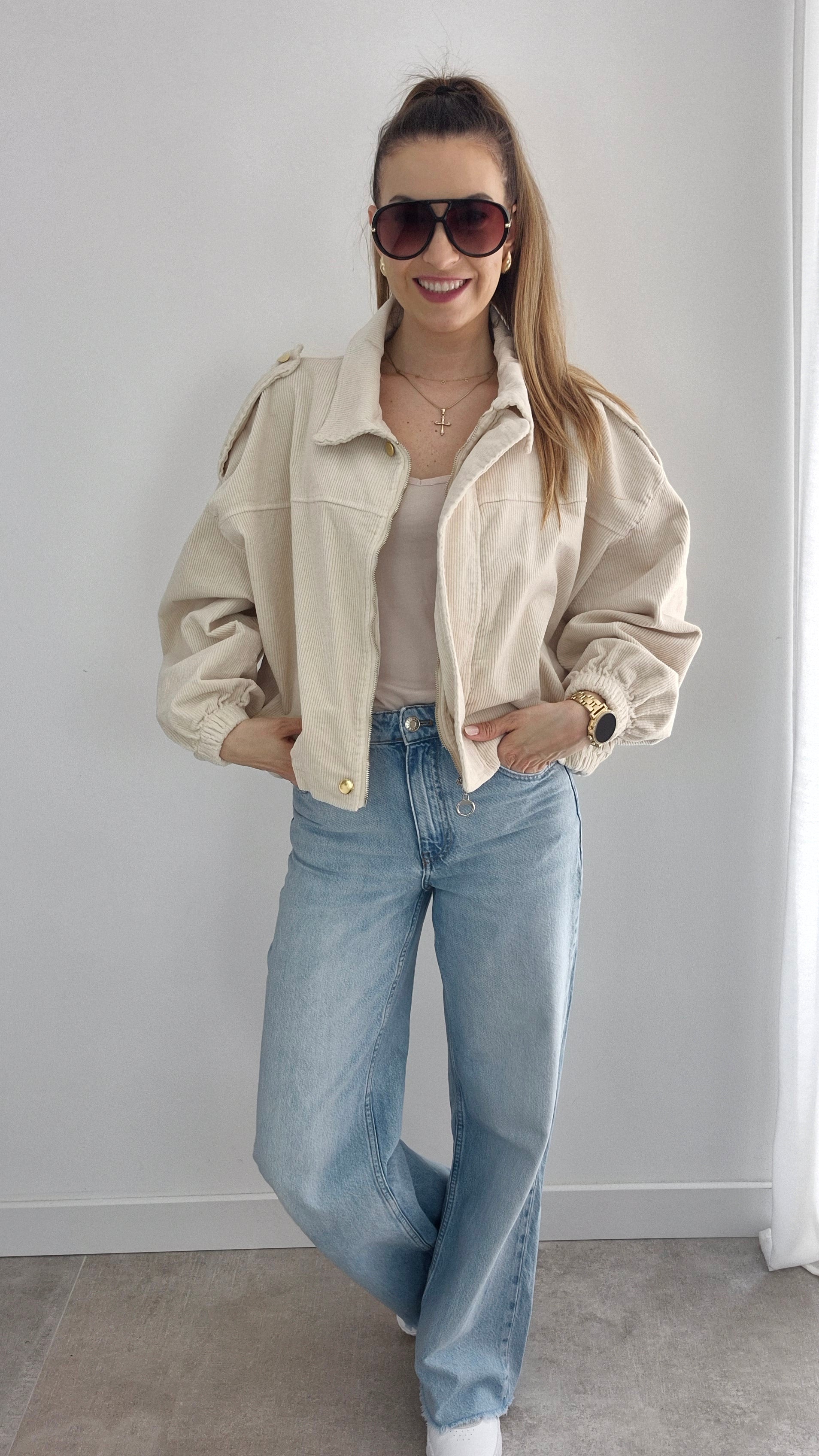 Bomberjacke Hellbeige