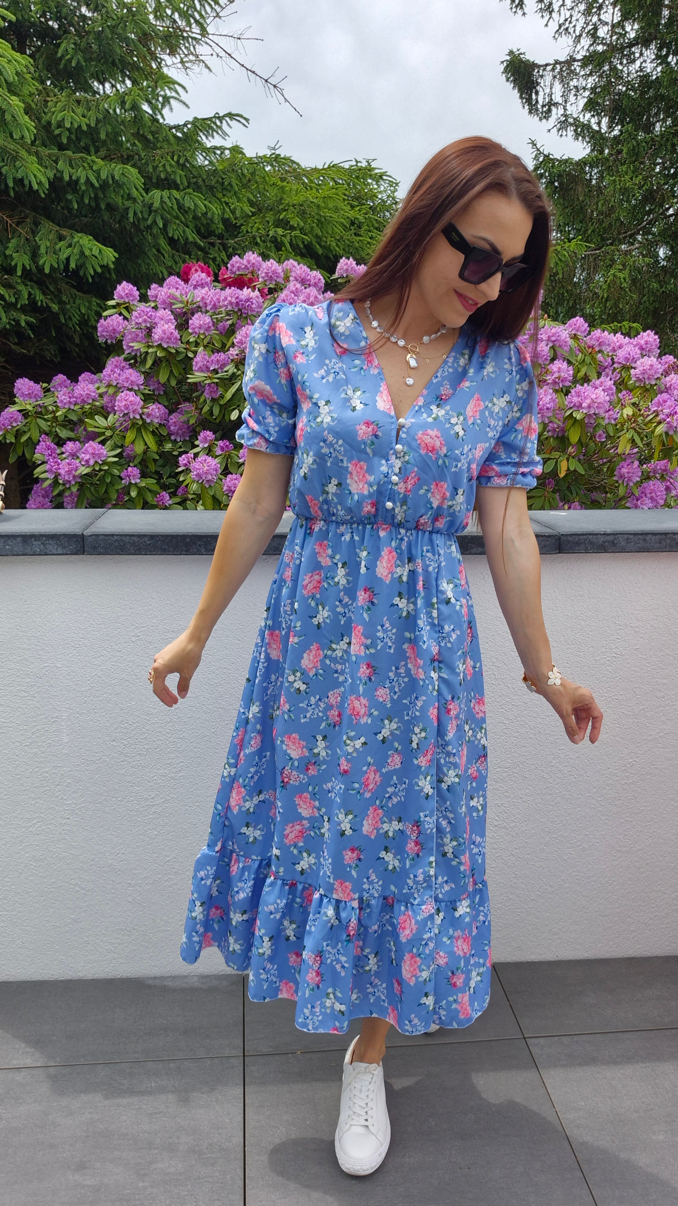 Midikleid Nela Blau